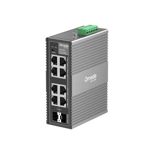 TP-Link OMADA průmyslový switch IES208G (6xGbE, 2xGbE/SFPcombo, DIN, IP40, fanless)