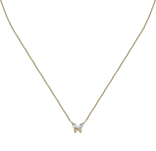 La Petite Story Pozlacený náhrdelník Motýlek Silver LPS10AWV97
