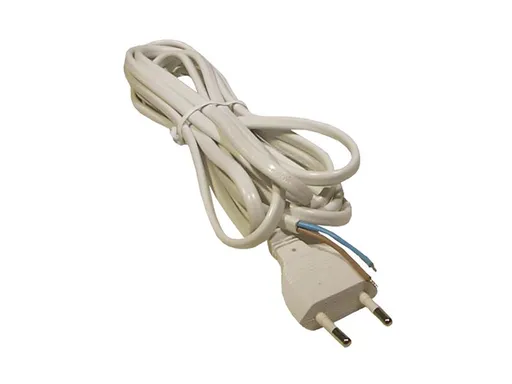 Flexo šňůra PVC 2x0,75mm 1,4m bílá - NÁLEZOVÝ STAV