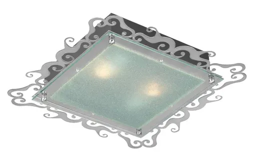 Stropní lampa Casablanca stropní lampa 2X60W E27 38 cm saténová čtvercová