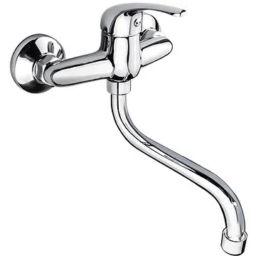 Mereo Dřezová nástěnná baterie, Lila, 100 mm, s ramínkem trubkovým o 18 mm - 200 mm, chrom