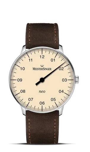 MeisterSinger Neo NES903 - Tmavě hnědý kožený řemínek