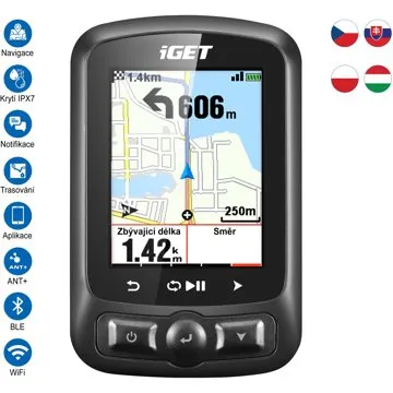 iGET CYCLO C250 GPS, navigace (8594177652152)