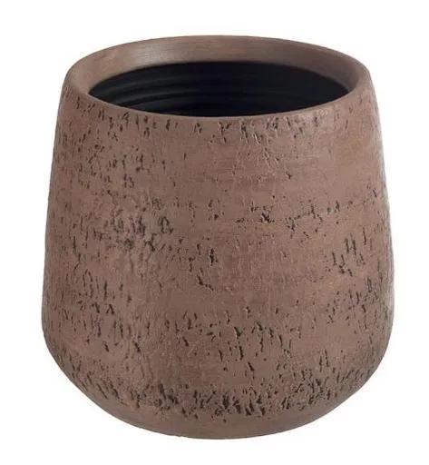 Terakotový hnědý květináč Bark - Ø 28*26 cm J-Line by Jolipa