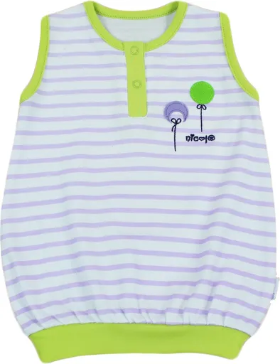 Nicol Tunička  kr.r. - BALONKY, fialové proužky, vel. 80