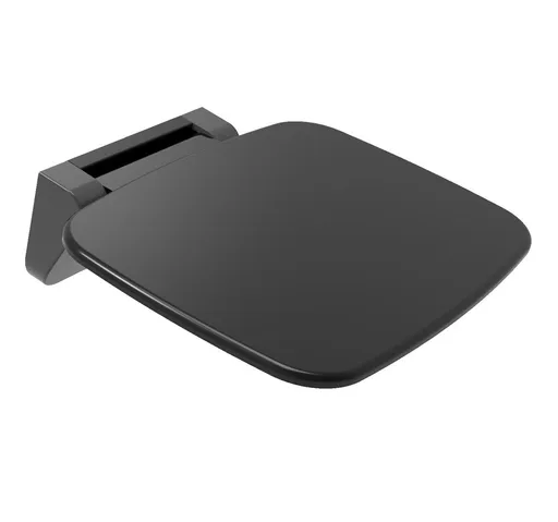 POLYSAN SAAP BLACK sklopné sedátko do sprchového koutu, 35x32,8cm, černá CW1220B