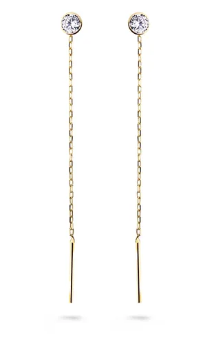 Cutie Jewellery Provlékací zlaté řetízkové náušnice Z5032-10-X-1