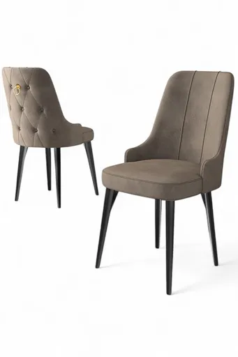 Sada židlí (2 kusy) Newa - Cappuccino, Black