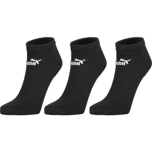 Puma ELEMENTS UNISEX PLAIN SNEAKER 3P Unisex ponožky, černá, velikost 39-42