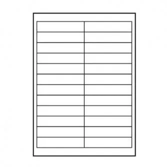 Logo etikety 100mm x 23mm, A4, matné, bílé, 24 etikety, 140g/m2, baleno po 25 ks, pro inkoustové a laserové tiskárny