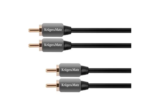 Kabel 2x Cinch konektor/2x Cinch konektor 1m KRUGER & MATZ KM0304