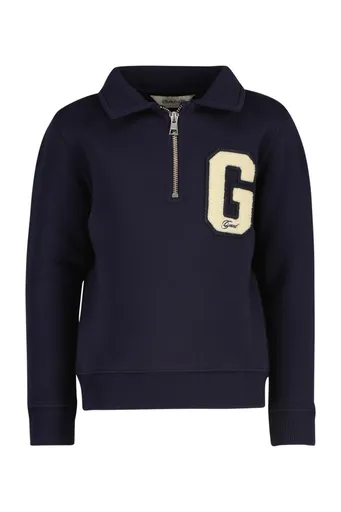 MIKINA GANT G BADGE HALF ZIP EVENING BLUE