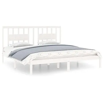 Rám postele bílý masivní borovice 200 × 200 cm, 3104084 (3104084)