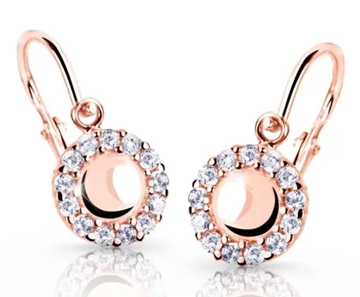 Cutie Diamonds Blyštivé dětské náušnice z růžového zlata s brilianty DC2750-10-10-X-4