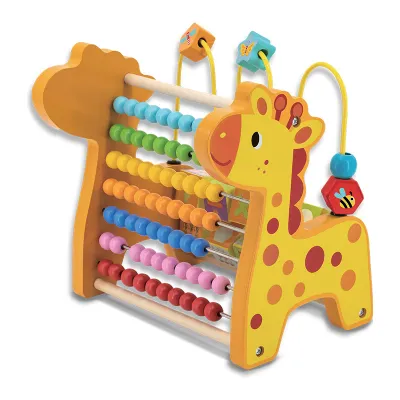 BABU - Dřevěné počítadlo pro děti - Žirafa