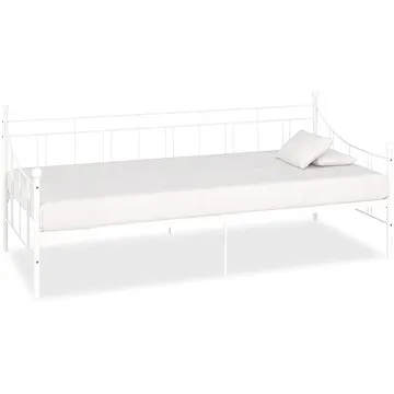 Shumee Rám denní postele bílý kov 90×200 cm, 284668 (284668)