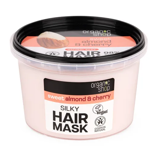 Organic Shop Hedvábná maska na vlasy Mandle a třešeň (Silky Hair Mask) 250 ml
