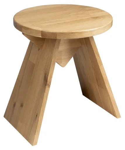 SAPHO ASTYLE kulatá stolička ø 36x41cm, masiv přírodní dub AS420