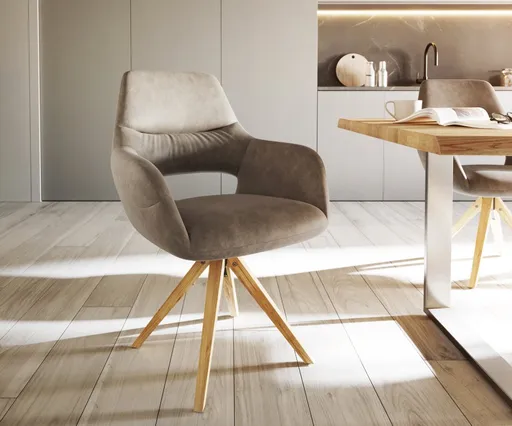 Jídelní židle Yago-Flex dřevěná podnož hranatá mikrovlákno