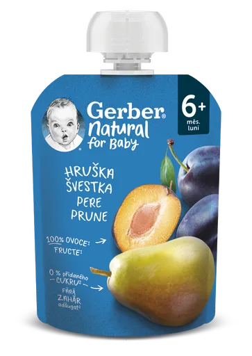 Gerber Natural Kapsička Hruška/švestka 90 g