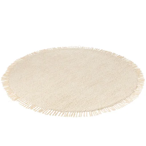 Kulatý béžový koberec se střapci Coty - Ø 200 cm J-Line by Jolipa