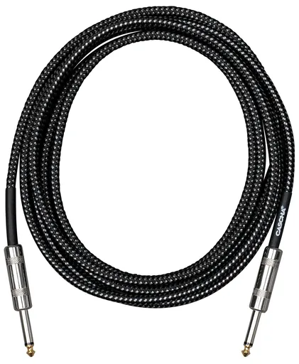 Cascha Standard Line Guitar Cable Straight Black Tweed 9m