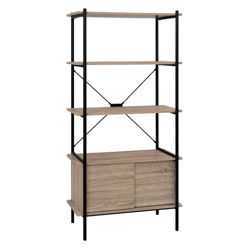 Knihovna 3 police + skříňka LOFT dub