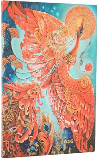 Diář Paperblanks 2026, Firebird - 12M, Maxi, horizontální