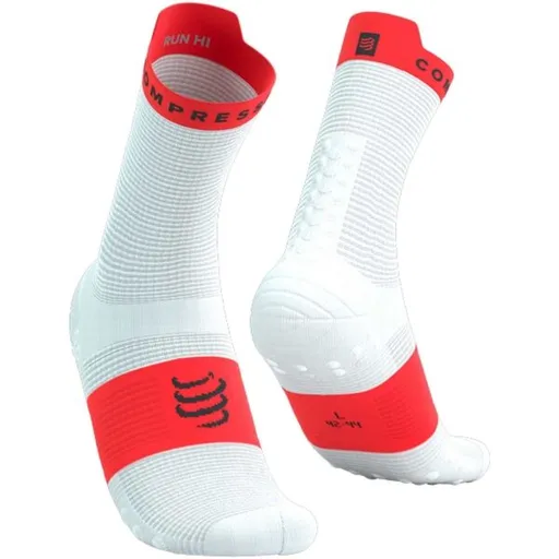 Compressport PRO RACING SOCKS V4.0 RUN HIGH Běžecké ponožky, bílá, velikost