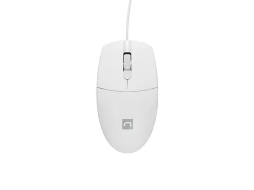 Natec optická myš RUFF 2/1 000 DPI/Kancelářská/Optická/1 000 DPI/Drátová USB/Bílá