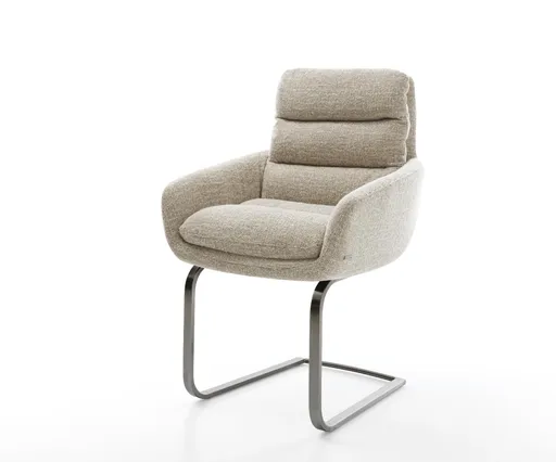 Jídelní židle Abelia-Flex s područkami látka Měkký béžová