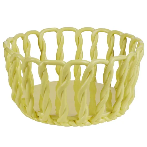 CRAFT Keramický košík 25 cm - žlutá