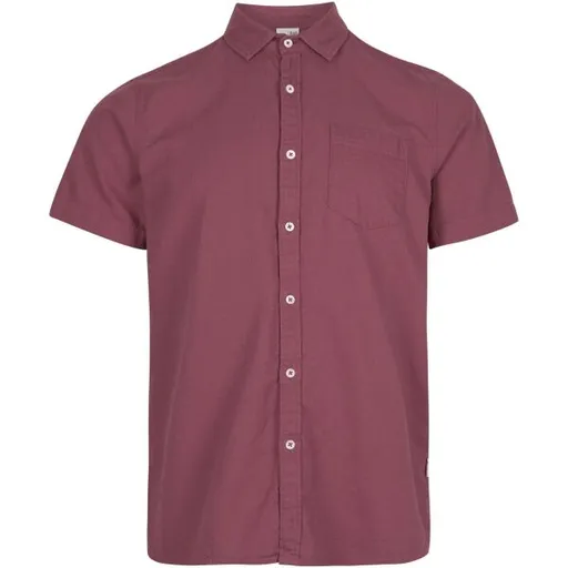 O'Neill CHAMBRAY Pánská košile s krátkým rukávem, vínová, velikost