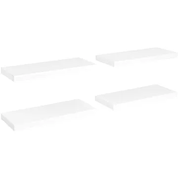 Shumee plovoucí nástěnné 4 ks bílé 60×23,5×3,8 cm MDF, 323813 (323813)