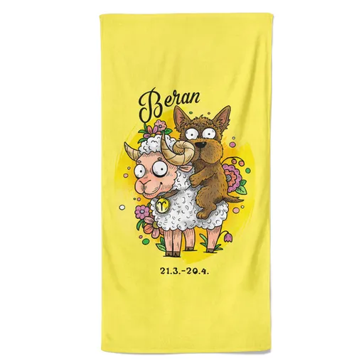 Osuška Psí znamení – beran (Velikost osušky: 70x140cm)