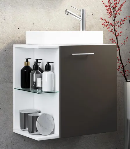 VCM 2dílné umyvadlo pro hosty Hausa, antracitová