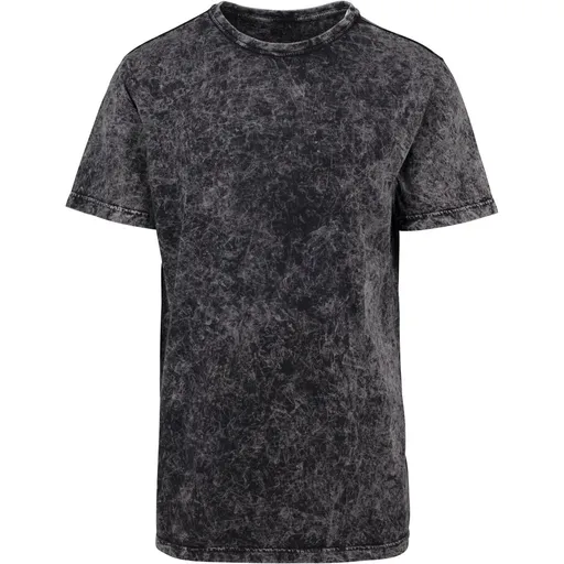 Build Your Brand Pánské tričko Acid Washed - Tmavě šedá / bílá | 4XL