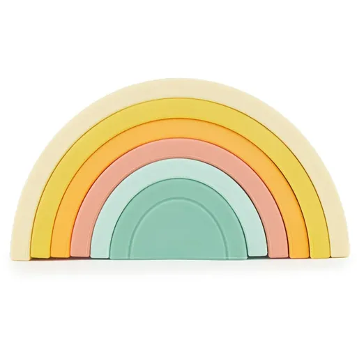 Bieco Silicone Rainbow skládací duha 12 m+ Tropical Vibes 6 ks