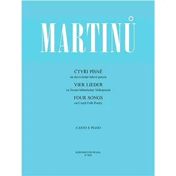Čtyři písně na slova české lidové poezie (9790260108943)