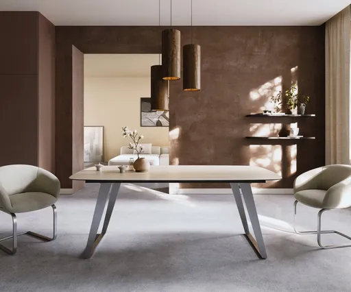 Jídelní stůl Edge Boot 200x100 keramika Laminam® Travertino