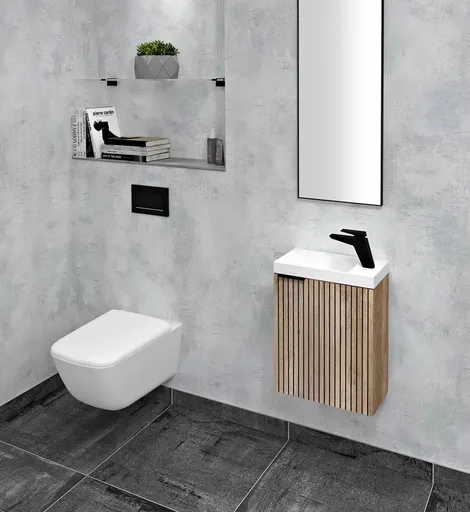 SAPHO Koupelnový set LATUS X STRIP 40, dub alabama KSET-078