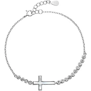 EVOLUTION GROUP 13016.1 crystal zircon křížek (Ag925/1000, 2,1 g) (8590962130171)