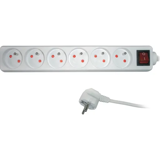 Retlux RPC 32 Prodlužovací kabel s vypínačem, 6 zásuvek, 2 m
