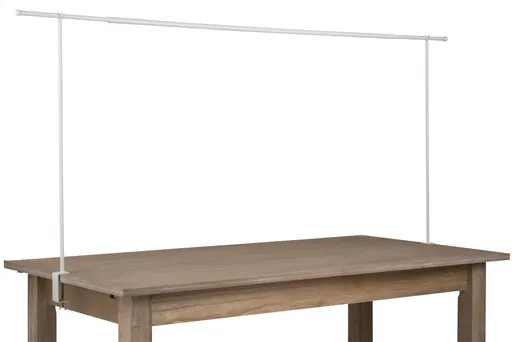 Bílá kovová dekorační tyč na stůl s úchyty - 140*1*90cm J-Line by Jolipa