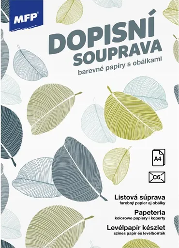 Dopisní papír barevný LUX 5+10 (Květy)