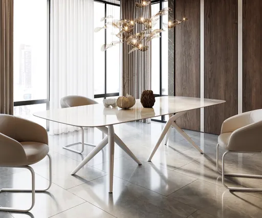 Jídelní stůl Edge boot 270x120 keramika Iris FMG onice Grigio