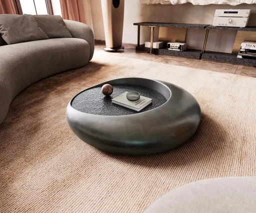 Konferenční stolek Blaise 100x100 cm metalická stříbrná