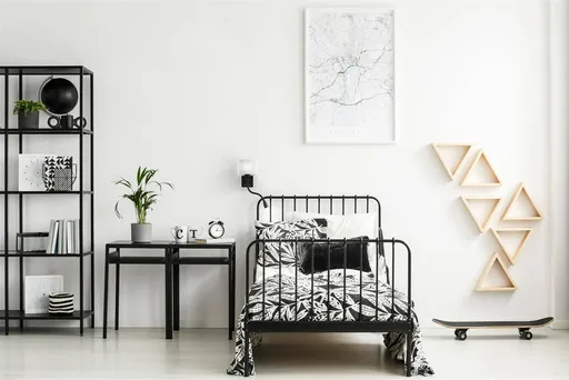 Černošedá nástěnná lampa s LED čtecím světlem Polo