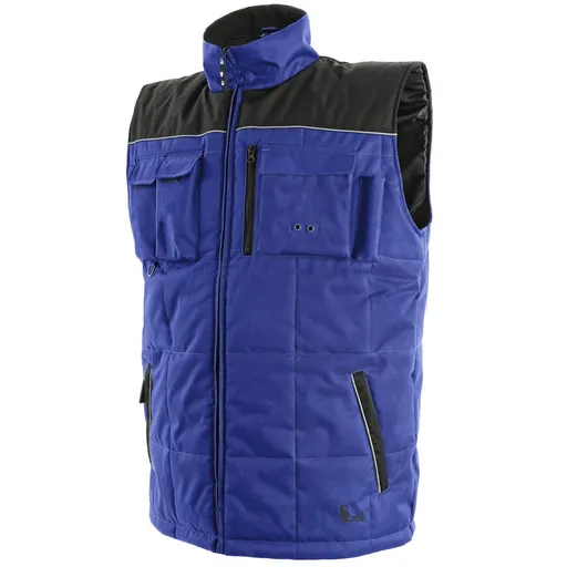 Canis (CXS) Zateplená pracovní vesta SEATTLE - Modrá / černá | 3XL