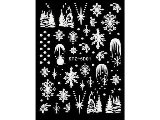 Samolepky na nehty 5D - Zima 5D01